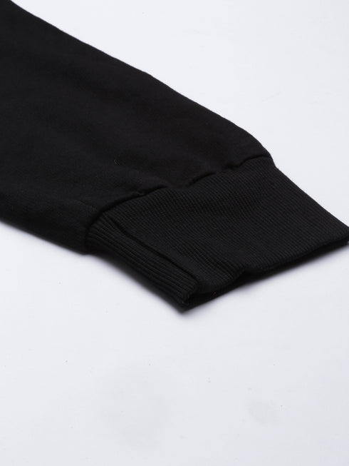 Grey & Black Solid Lounge Wear
